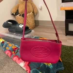 LACOSTE | Women’s Croco Crew Grained Leather Shoulder Bag